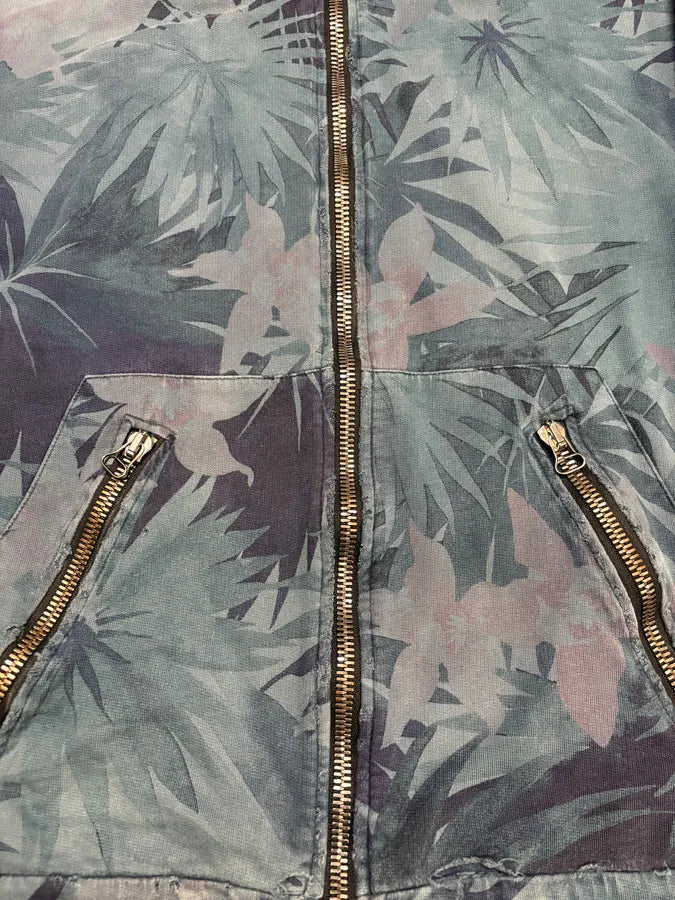 Balmain Flowers Blue Distressed Sweatshirt MjQdRkd 6