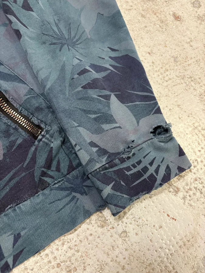 Balmain Flowers Blue Distressed Sweatshirt MjQdRkd 7