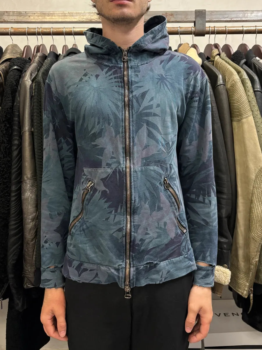 Balmain Flowers Blue Distressed Sweatshirt MjQdRkd 1