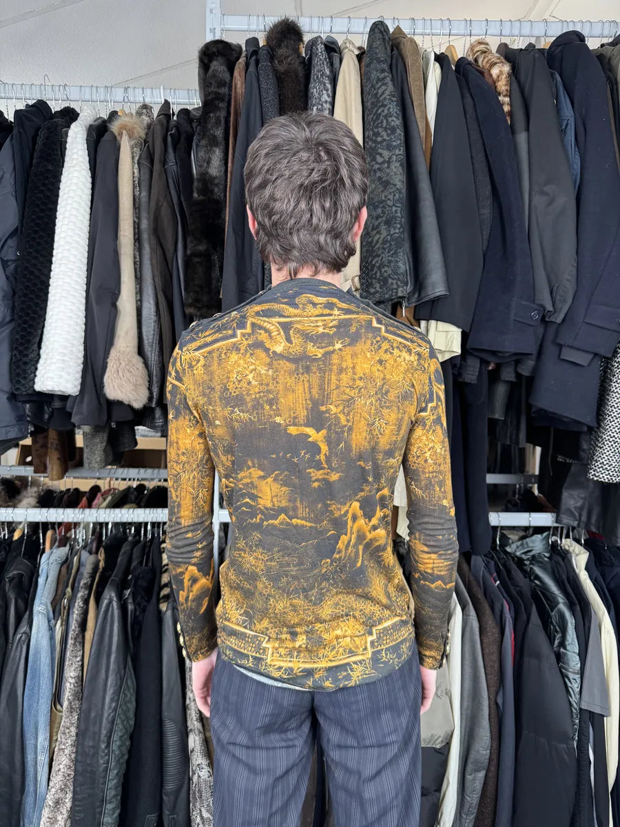 Balmain Gold & Black Signature Dynasty Longsleeve zSEVKXa 3