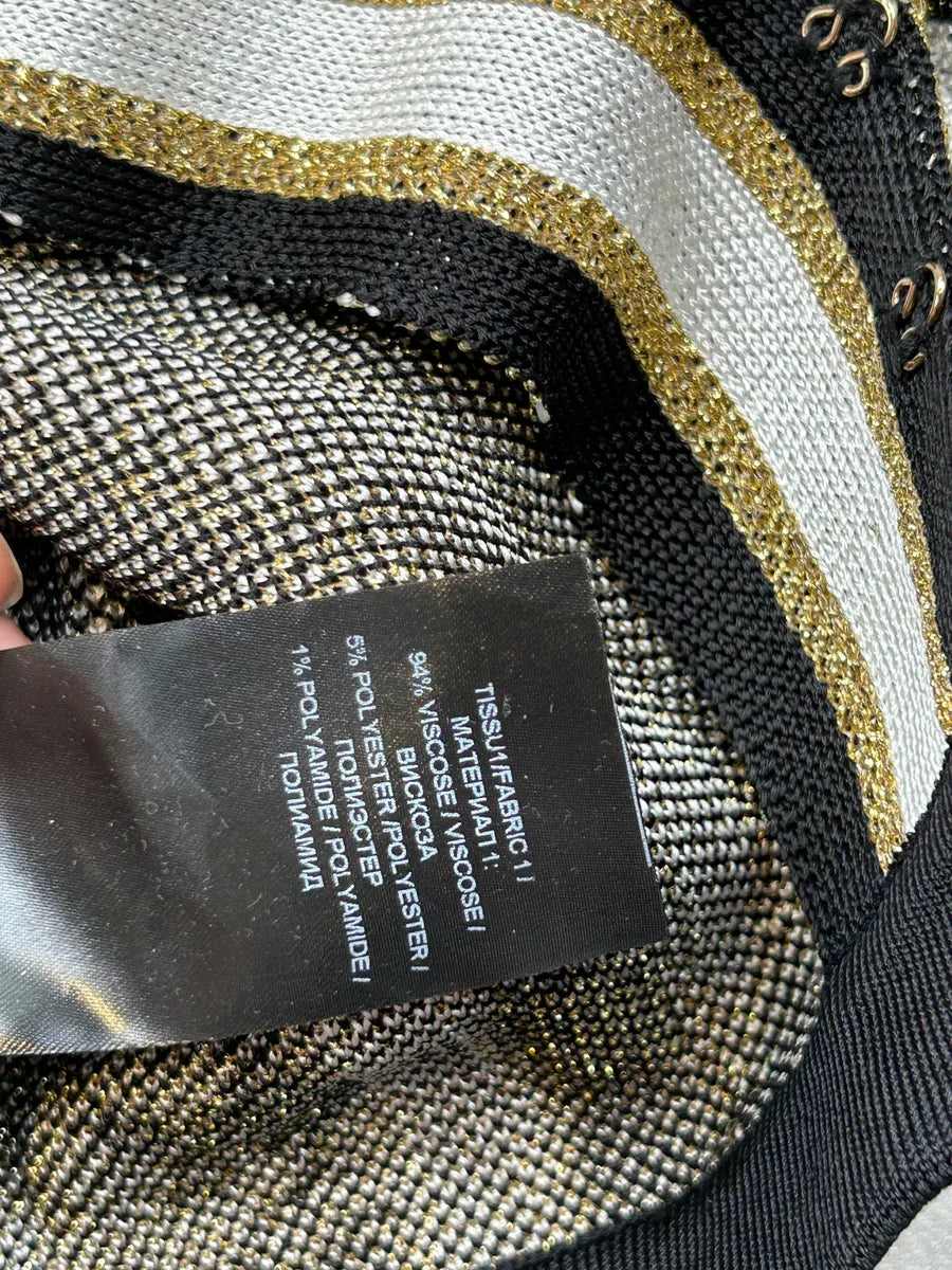 AW2019 Balmain Golden Stripe Cardigan snCmRBW 9