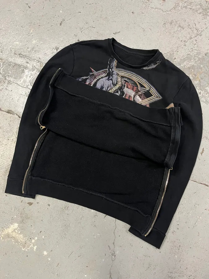 Balmain Graphic Crazy Animals Black Sweater bjsfCaj 4