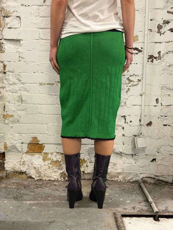 Balmain Green Buttoned Skirt hxuYckE 2