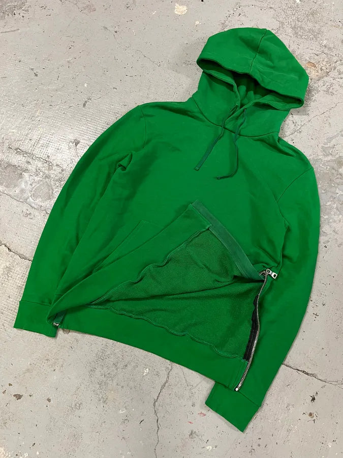 Balmain Green Side Zips Hoodie Sweater yGbUNSQ 4