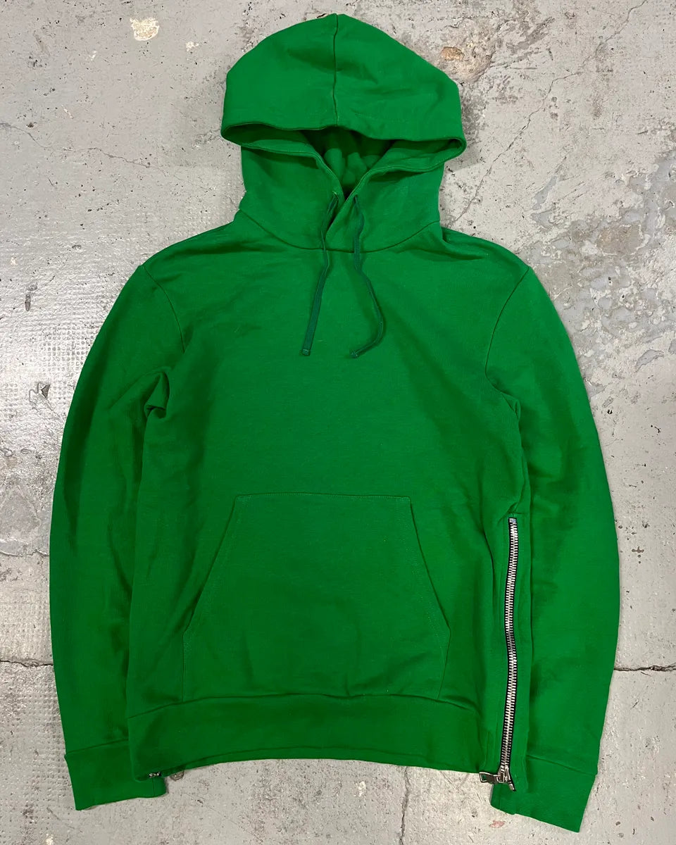 Balmain Green Side Zips Hoodie Sweater yGbUNSQ 0