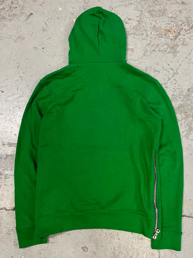 Balmain Green Side Zips Hoodie Sweater yGbUNSQ 5