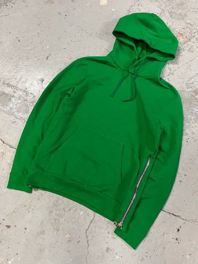Balmain Green Side Zips Hoodie Sweater yGbUNSQ 3