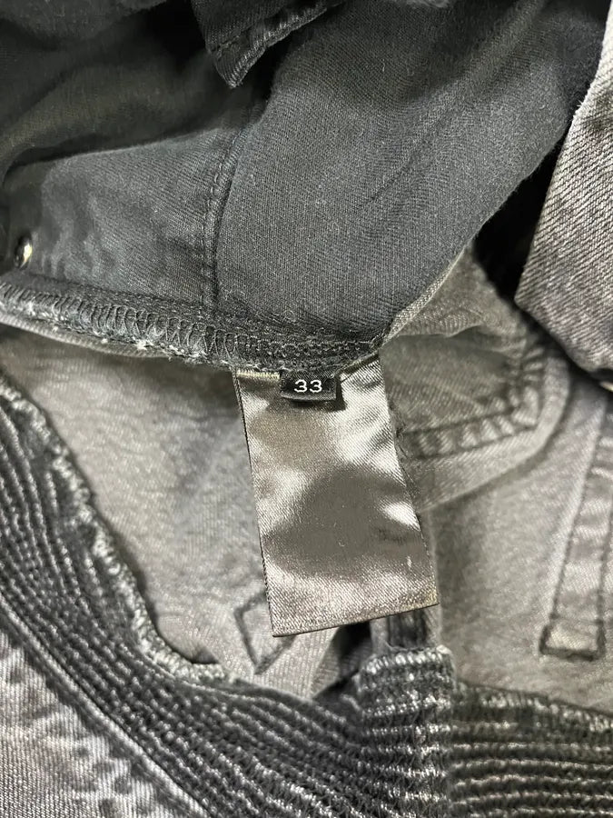 Balmain Grey Biker Denim Jeans qadhoxW 10