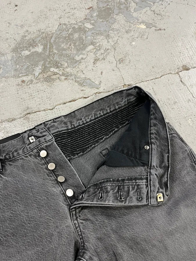 Balmain Grey Biker Denim Jeans qadhoxW 8