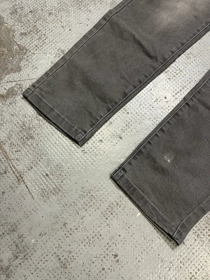 Balmain Grey Biker Denim Slim Jeans zmmlzxS 5