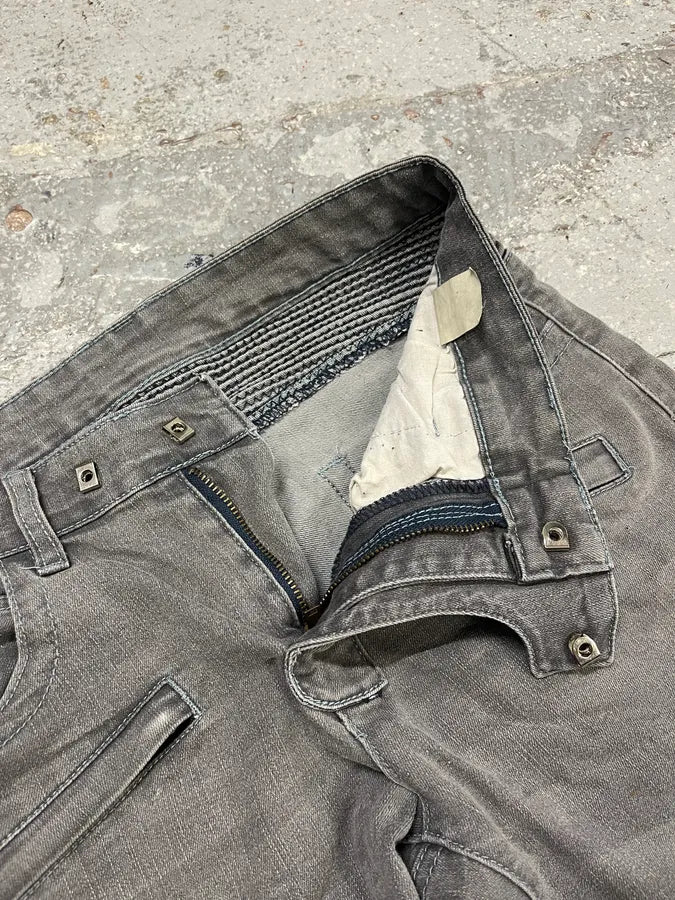 Balmain Grey Biker Denim Slim Jeans zmmlzxS 9