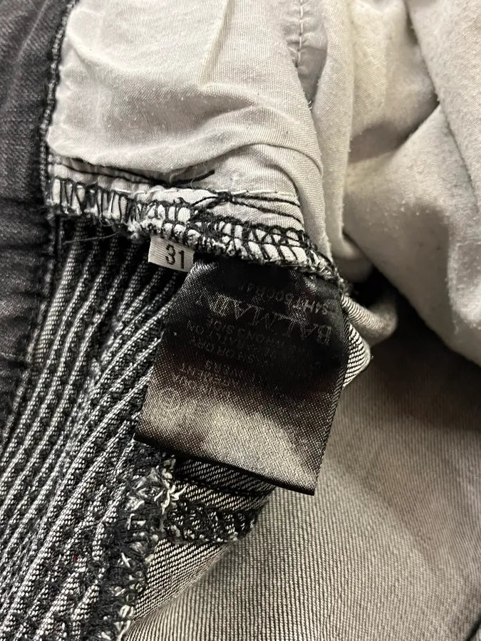 Balmain Grey Contemporary Biker Denim Jeans NiGxbbt 11