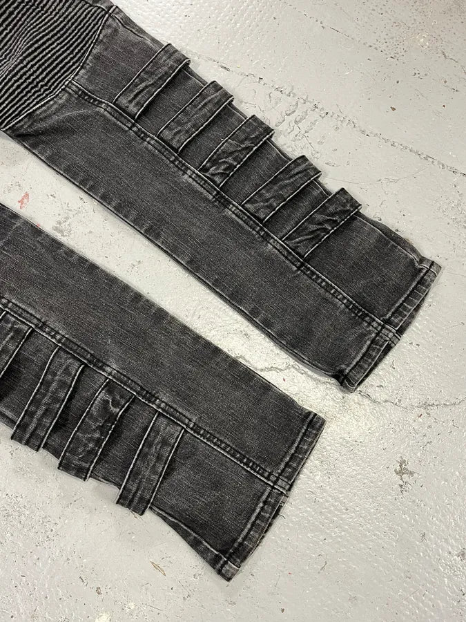 Balmain Grey Contemporary Biker Denim Jeans NiGxbbt 6
