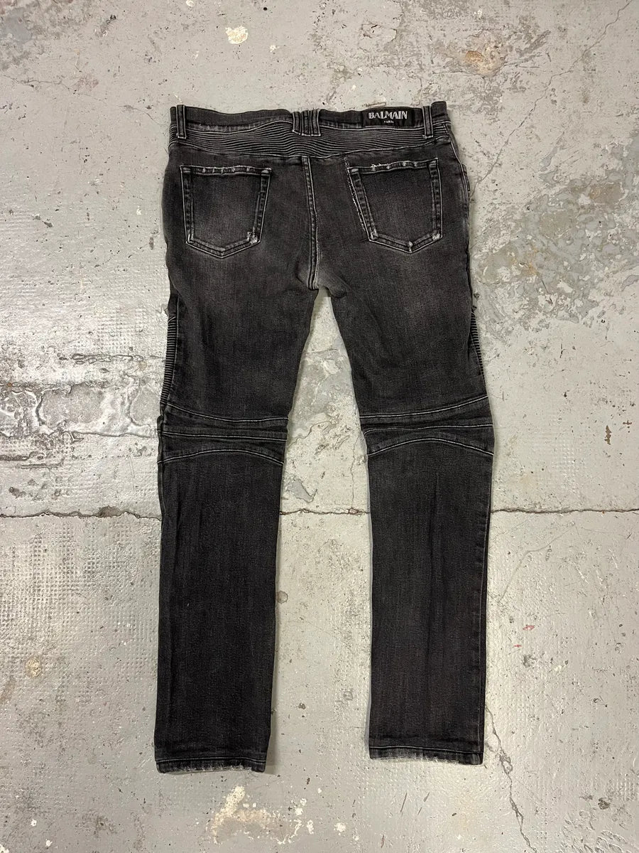 Balmain Grey Denim Jeans xrxbHOD 2