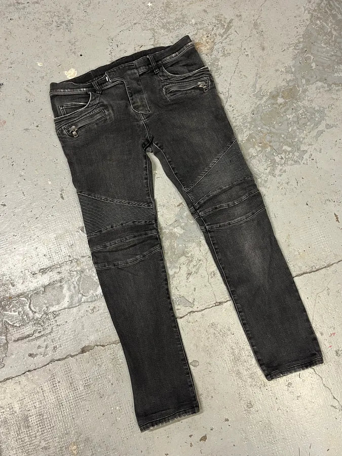 Balmain Grey Denim Jeans xrxbHOD 1