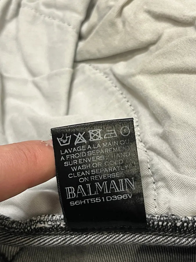 Balmain Grey Denim Jeans xrxbHOD 5