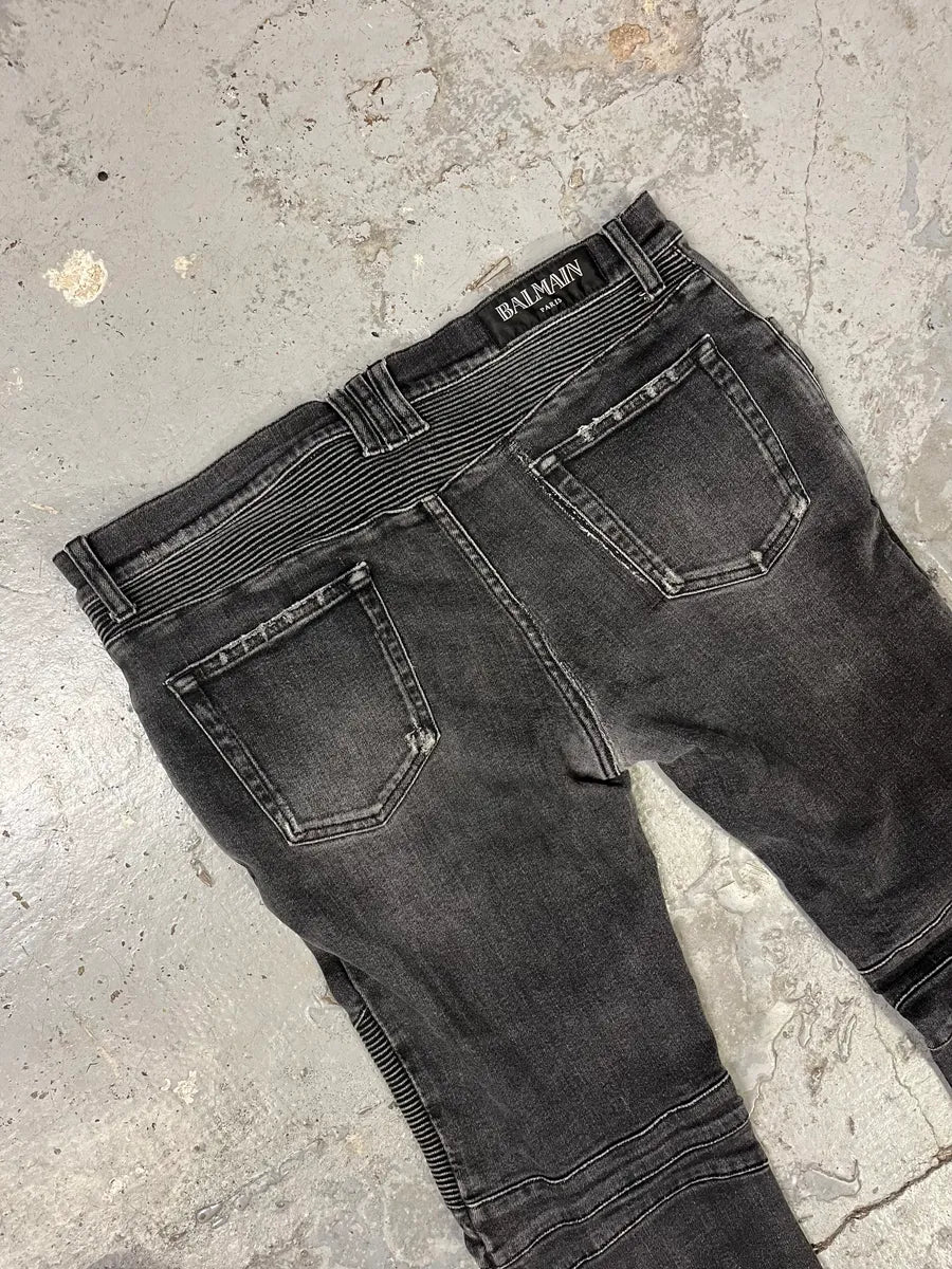 Balmain Grey Denim Jeans xrxbHOD 7