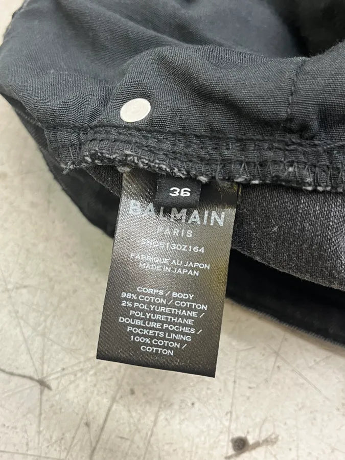 Balmain Grey Faded Biker Denim Jeans tfqQnMw 10