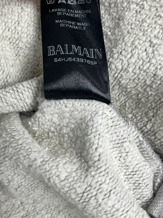 SS2014 Balmain Grey Captain Imperial Zip-up Hoodie aNHVeXn 10