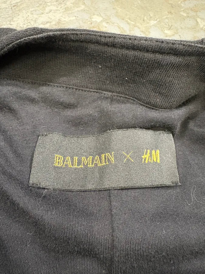 Balmain HM Black Hospin Multi Zips Avant-Garde Jacket (S) sZLdWqj 9