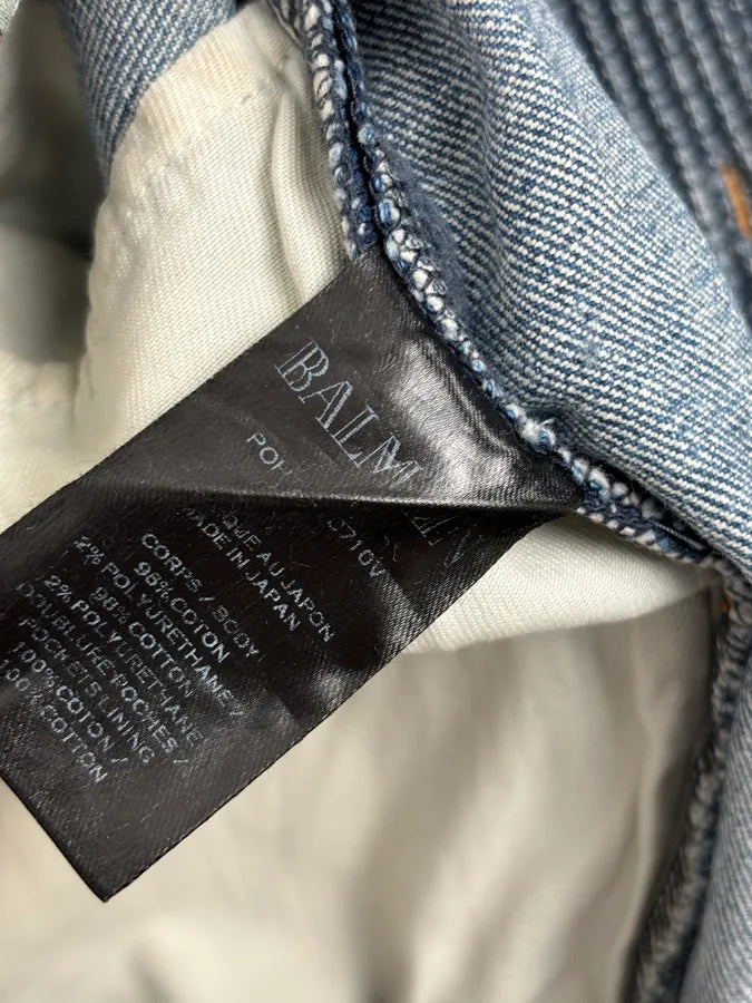 2010s Balmain Light Blue Denim Distressed Jeans QGzZDUn 11