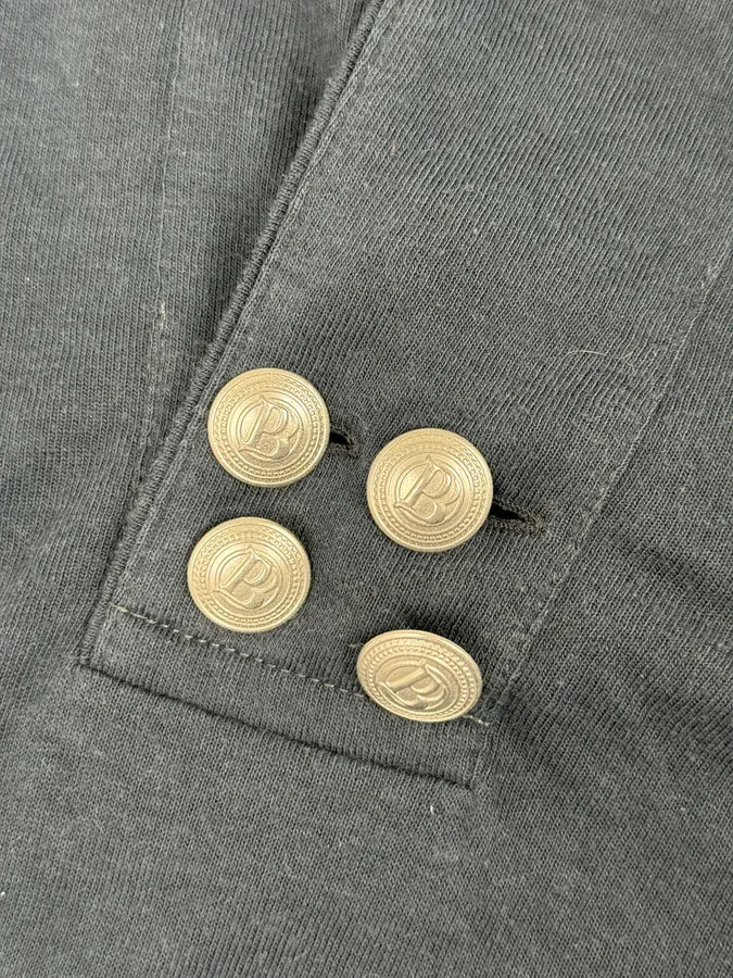 2010s Pierre Balmain Navy Buttoned Striped Longsleeves WVPeVrG 8