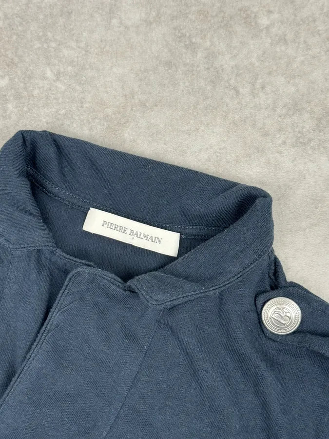 2010s Pierre Balmain Navy Buttoned Striped Longsleeves WVPeVrG 7