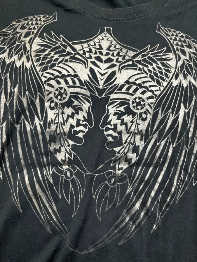 SS2015 Balmain Navy Native American T-Shirt PAvsqiI 5