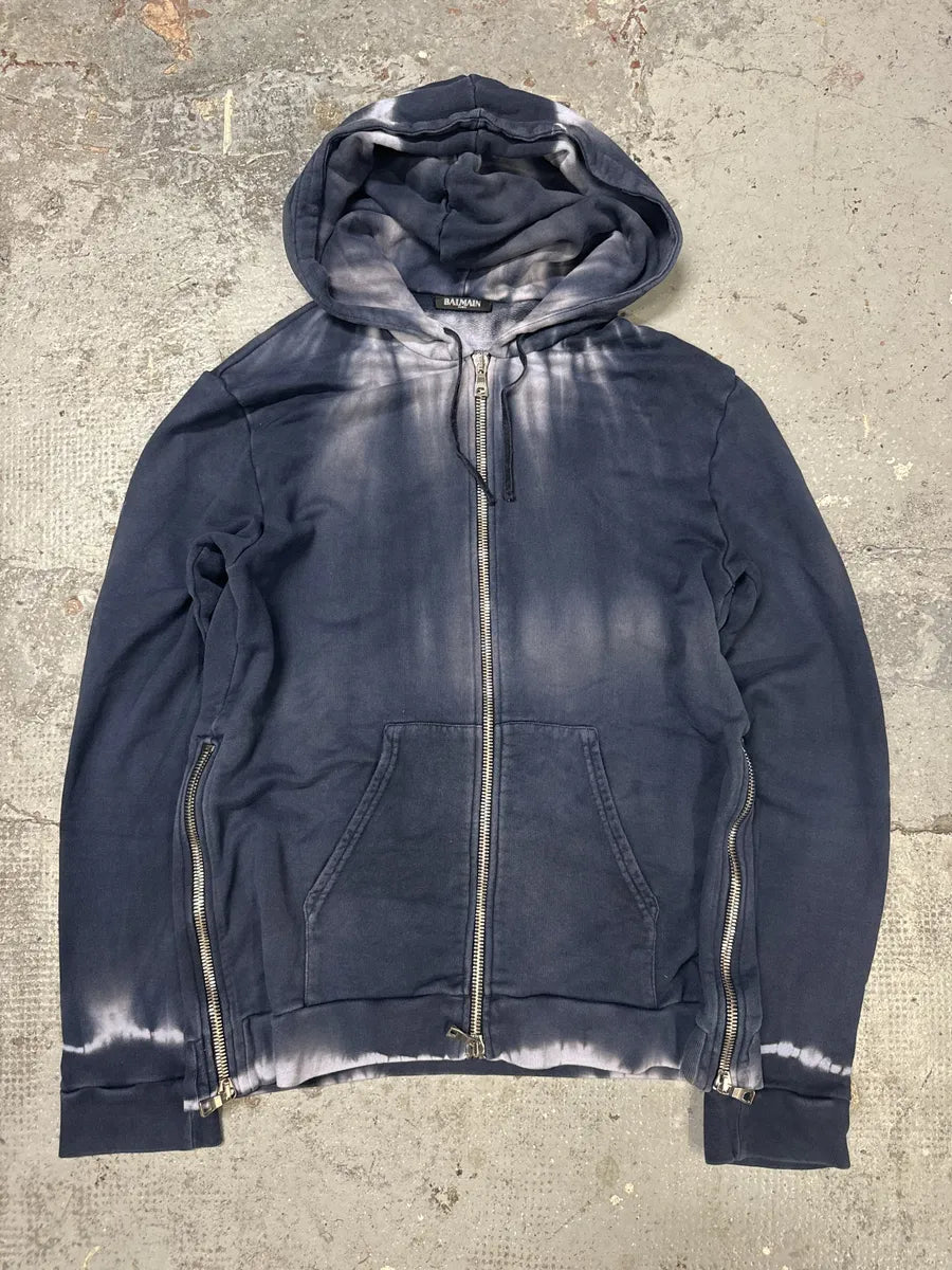 Balmain Navy Faded Dyed Effect Sweatshirt (S/M) TLuhDsv 0