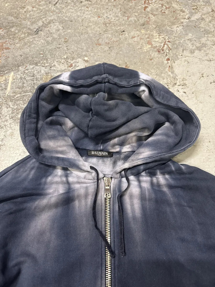 Balmain Navy Faded Dyed Effect Sweatshirt (S/M) TLuhDsv 10