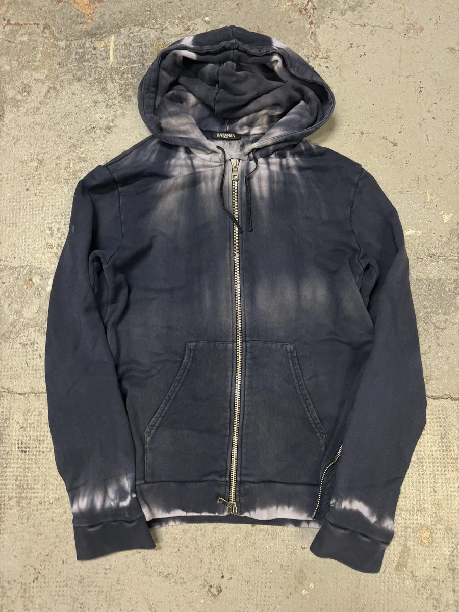 Balmain Navy Faded Dyed Effect Sweatshirt (S/M) TLuhDsv 5