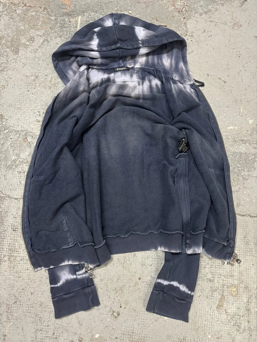 Balmain Navy Faded Dyed Effect Sweatshirt (S/M) TLuhDsv 6