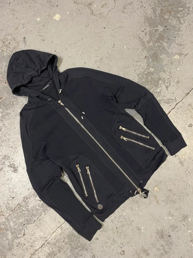 2010s Balmain Navy Multi Zips Zip-up Hoodie iLXOsBu 1