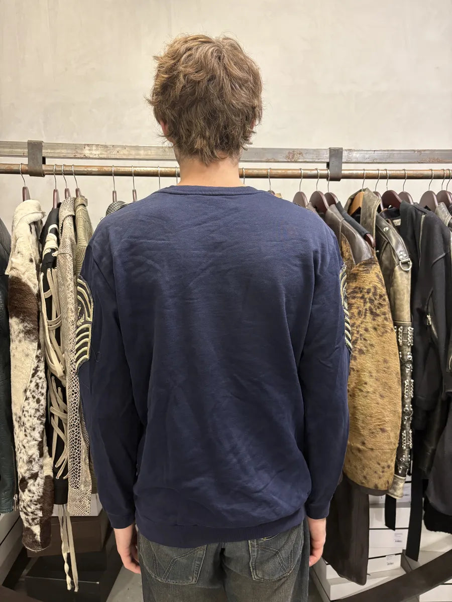 Balmain Navy Naval Captain Sweater FbLlyNK 3