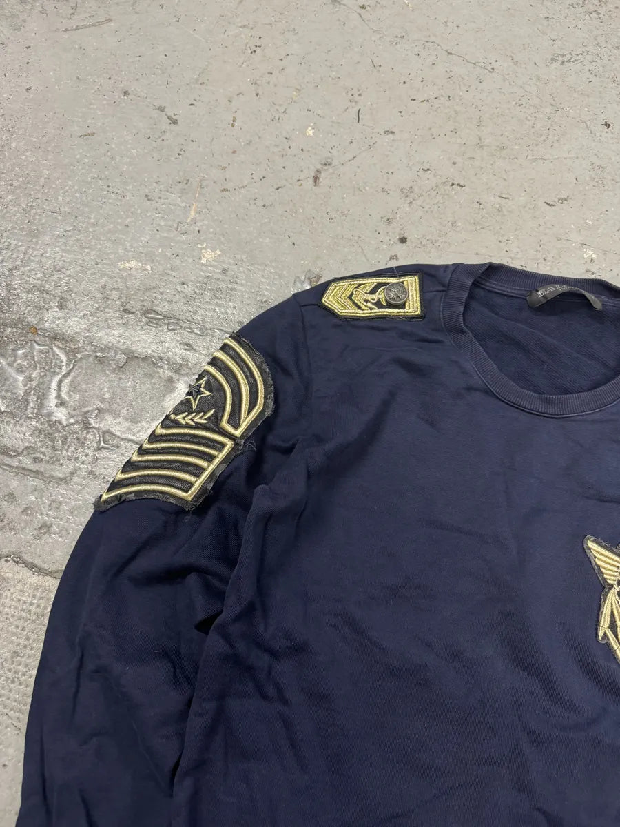 Balmain Navy Naval Captain Sweater FbLlyNK 6