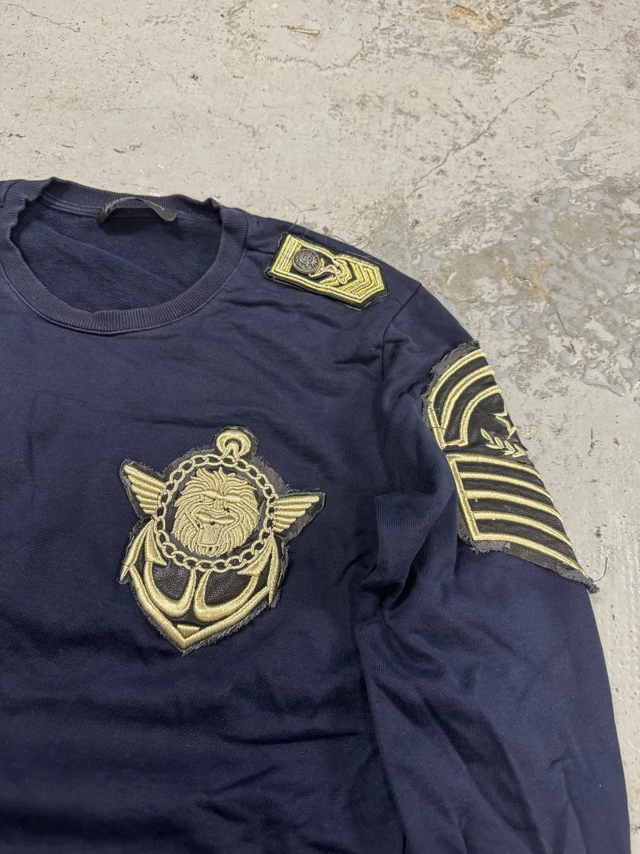 Balmain Navy Naval Captain Sweater FbLlyNK 7
