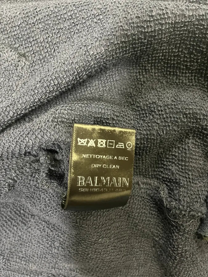 Balmain Navy Signature Icon Zip-up Sweatshirt (M/L) DVIPMuR 10