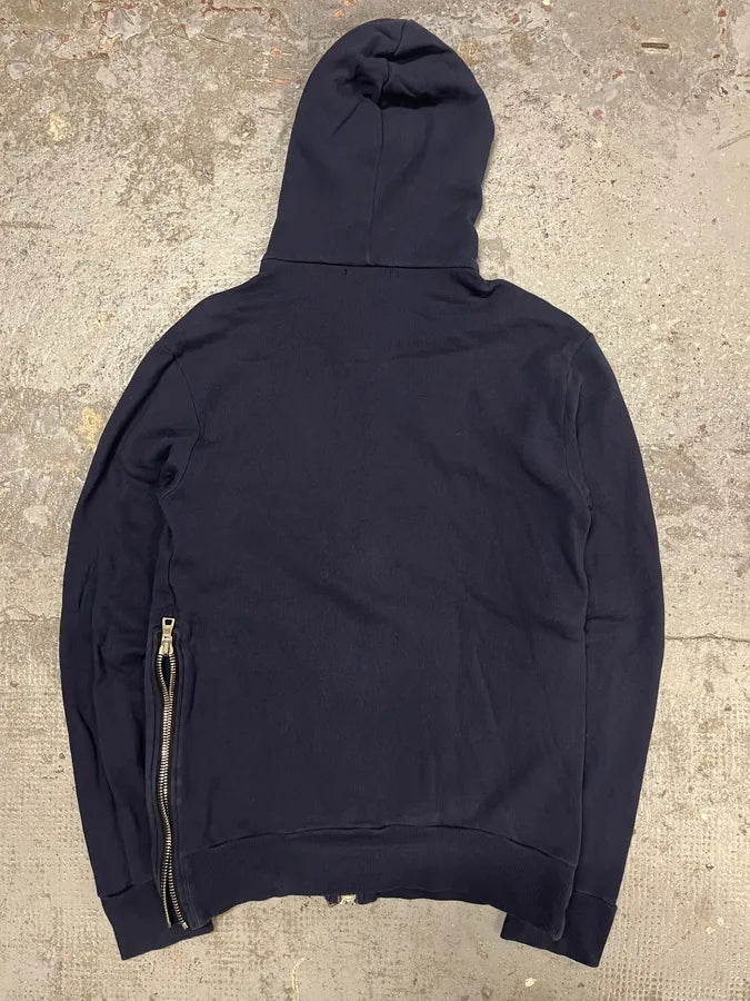 Balmain Navy Signature Icon Zip-up Sweatshirt (M/L) DVIPMuR 5