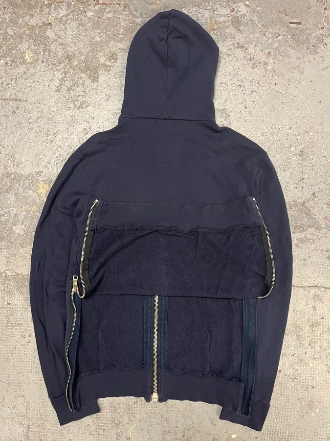 Balmain Navy Signature Icon Zip-up Sweatshirt (M/L) DVIPMuR 6