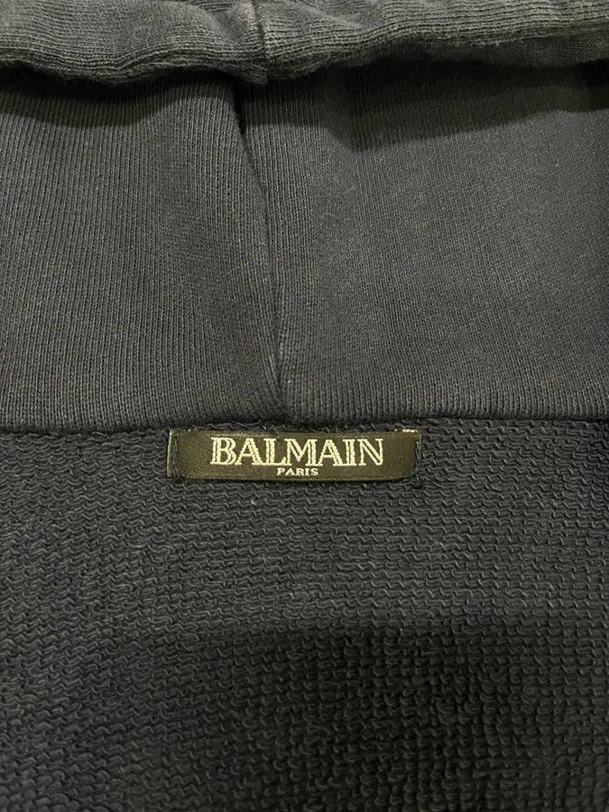 Balmain Navy Signature Icon Zip-up Sweatshirt (M/L) DVIPMuR 8