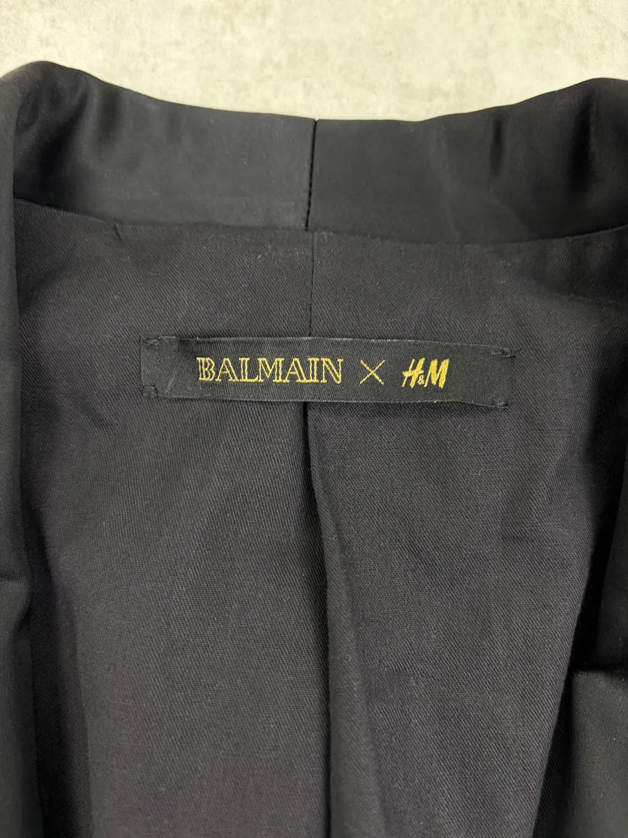 AW2015 Balmain H&M Wool Embroidered Officer Blazer Jacket IFPAaVh 6