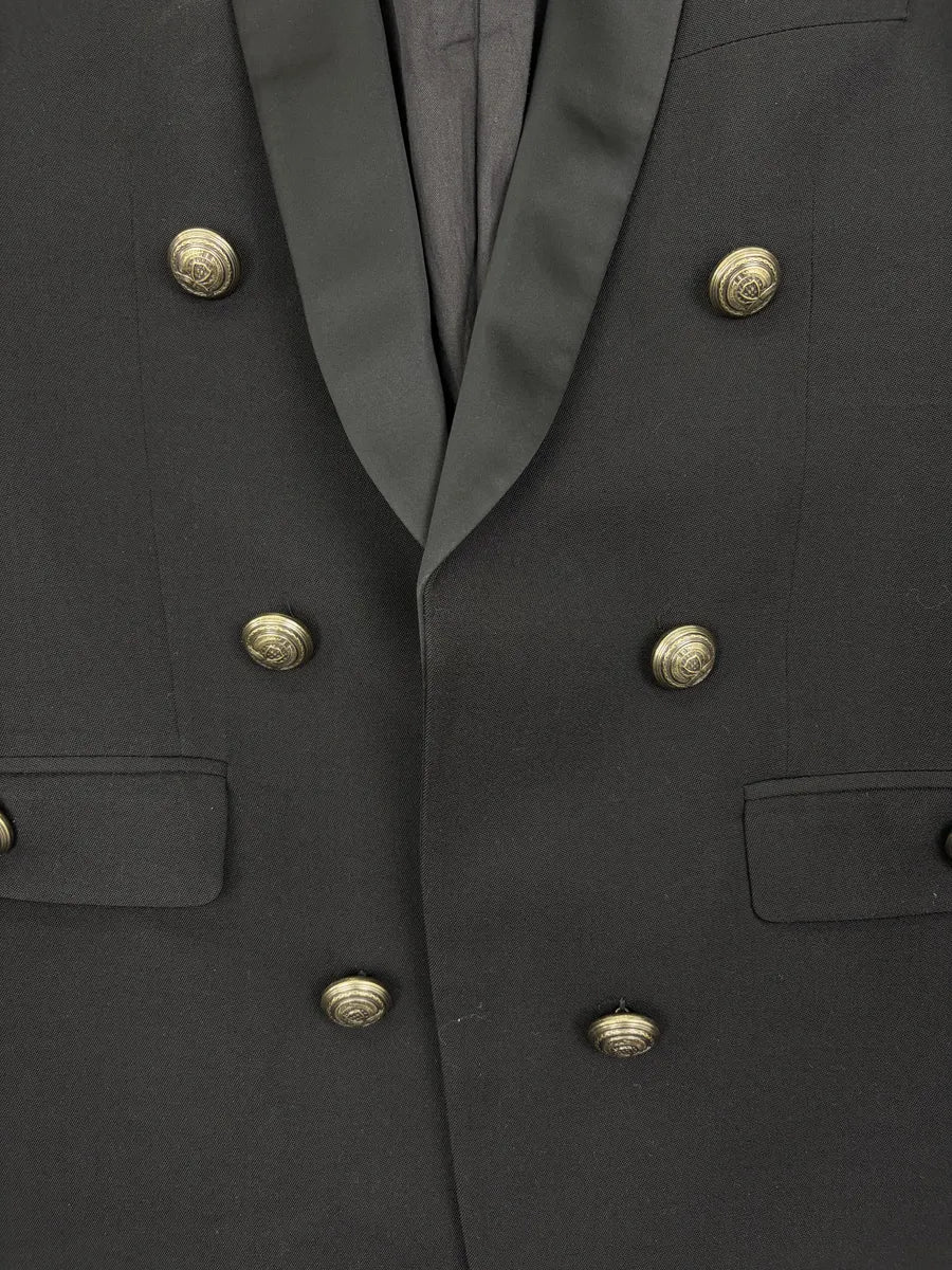 AW2015 Balmain H&M Wool Embroidered Officer Blazer Jacket IFPAaVh 4