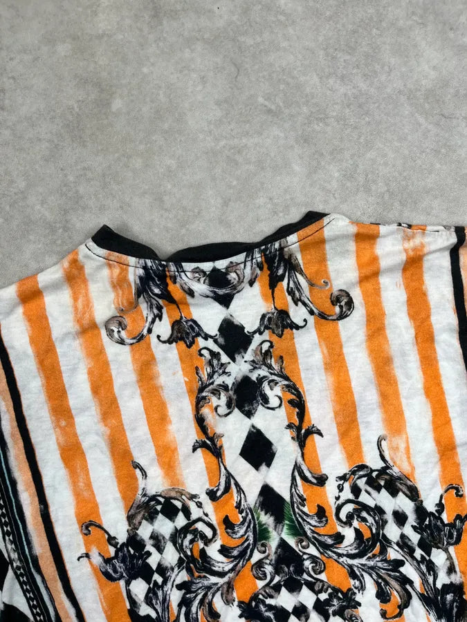 SS2013 Balmain Orange Baroque Optical Illusion T-Shirt  sftWfna 7