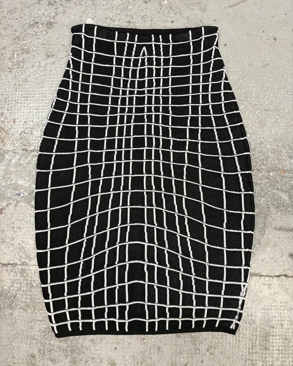 Balmain Paris Black & White Contemporary Skirt wYaBvJf 0