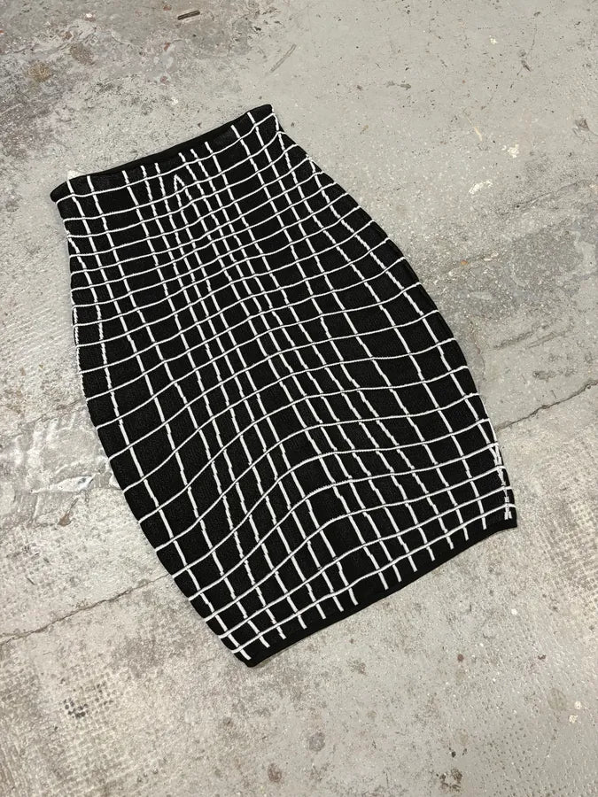 Balmain Paris Black & White Contemporary Skirt wYaBvJf 1