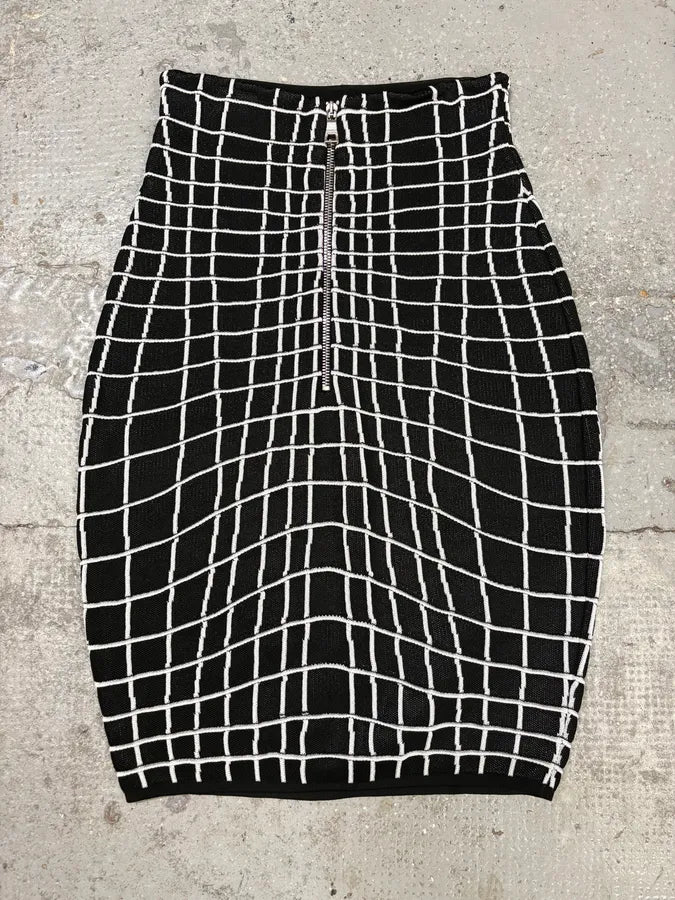 Balmain Paris Black & White Contemporary Skirt wYaBvJf 3