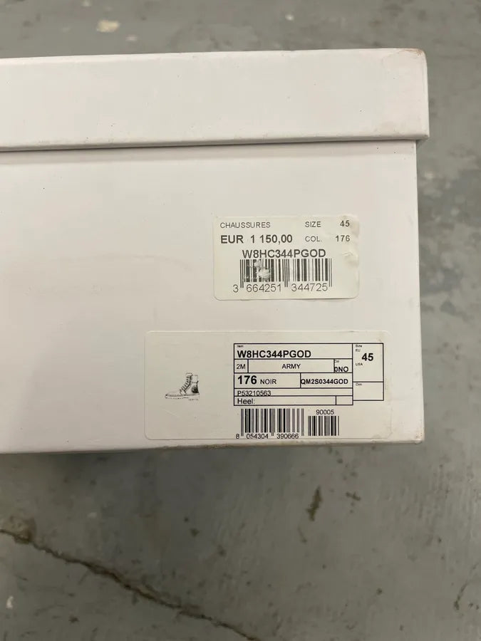 Balmain Premium Black Leather High Boots (45eu/us11) 11