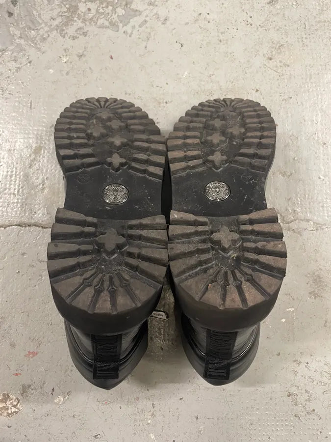 Balmain Premium Black Leather High Boots (45eu/us11) 9