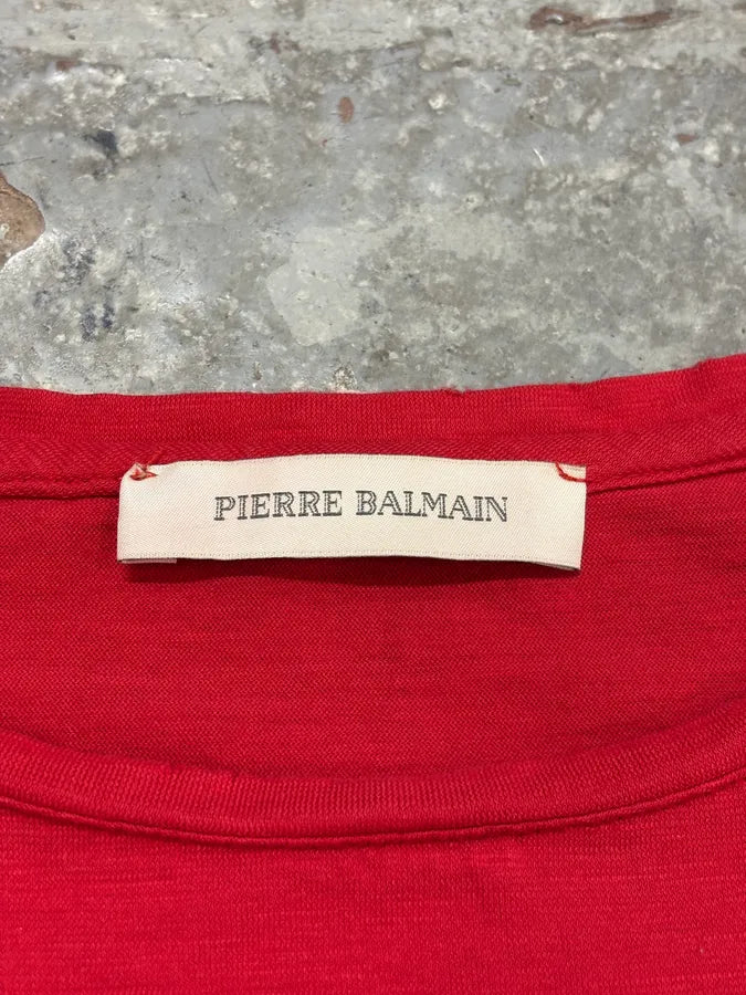 Balmain Red Tshirt QmQRrnE 7