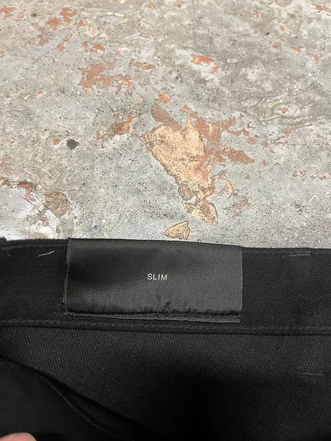 Balmain Waxed Black Slim Denim Jeans FWZfoyn 9